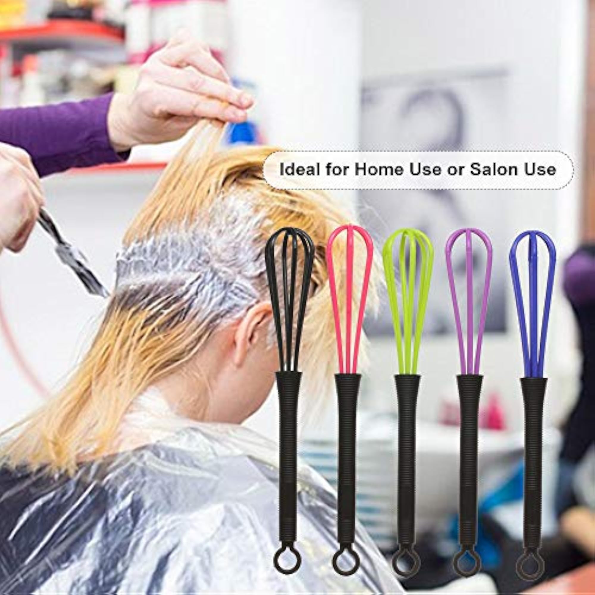 5pcs ABS Hair Color Dye Whisk Kit
