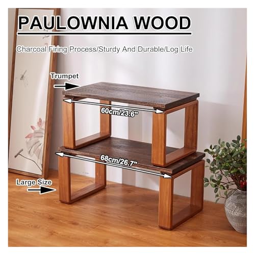 Table basse japonaise pliante bois gain de place 60x40