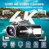 4K UHD Camcorder Video Camera - 64MP YouTube Vlogging Camera with 3" 270° Flip Screen, 18X Digital Zoom Cam Corder, Webcam Mode & Built-in Fill Light | Includes 32GB Card, Remote Control & Battery
