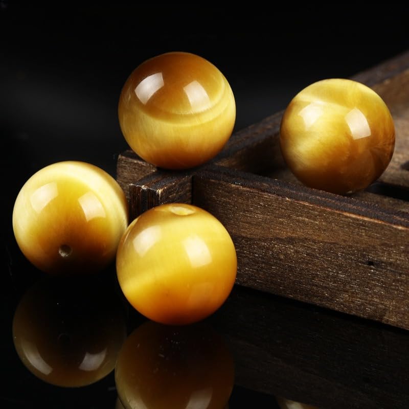 5 szt., 6-16 mm, naturalny złoty kamień tygrysie oko, okrągłe koraliki z półszlachetnego kamienia, luźne koraliki do produkcji biżuterii, bransoletka, naszyjnik, akcesoria do majsterkowania