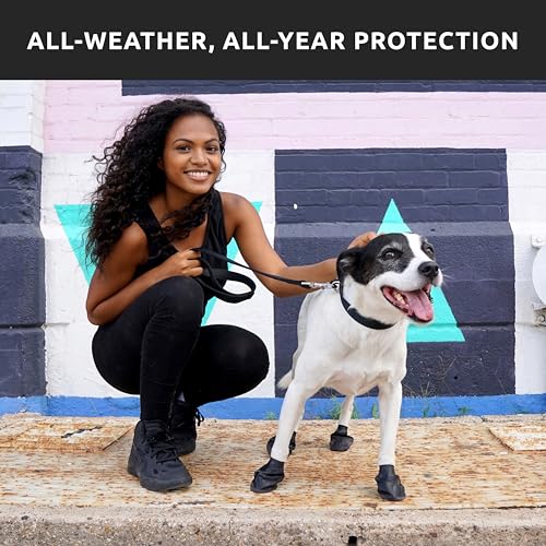 image for Protex PawZ PawZ Rubber Dog Boots for Large Paws - All-Weather Waterpr