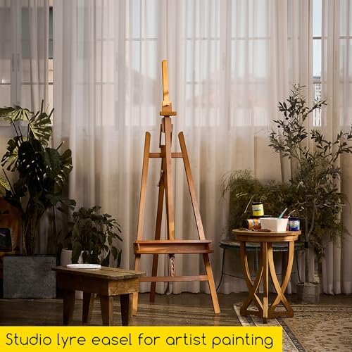 Image of MEEDEN Art Easel Stand for Painting: Beech Wood Artist Easel with Storage