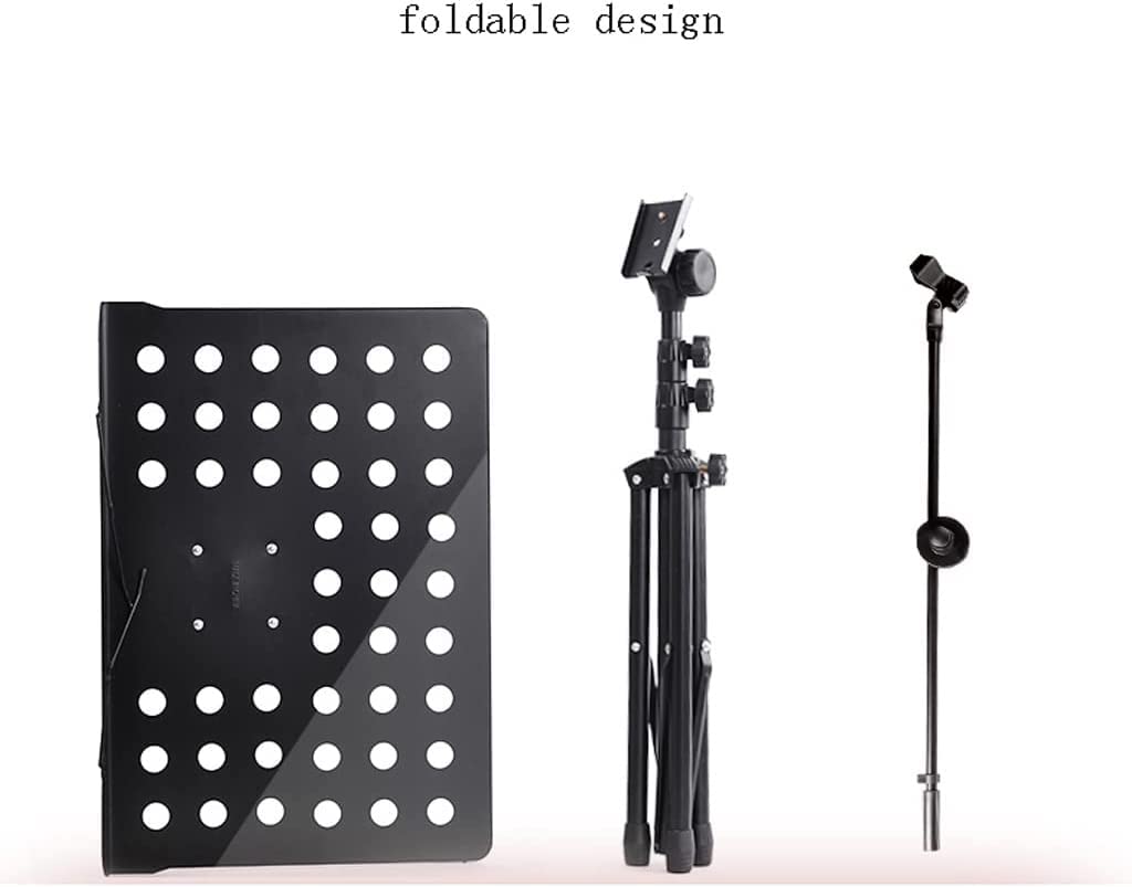 Stojak na nuty, Stojak na nuty ze stojakiem na mikrofon i tablet w różnych rozmiarach(Style 2,70190cm)