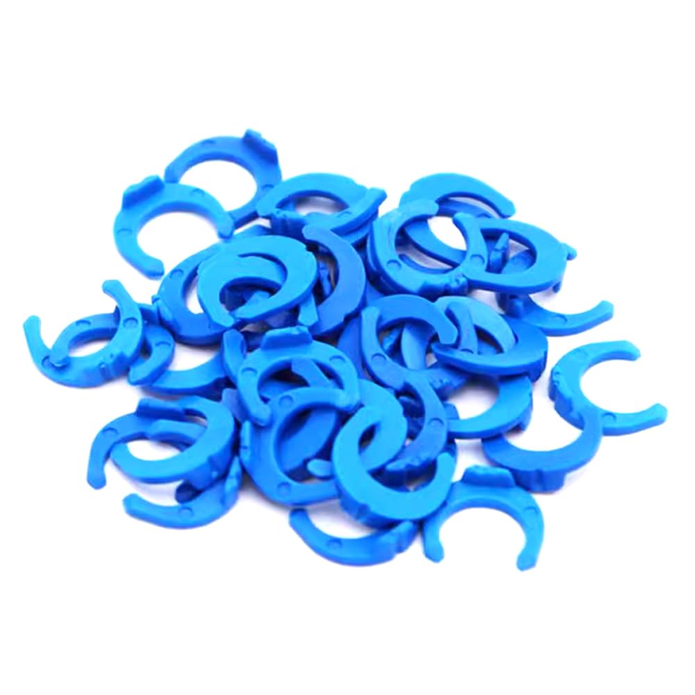 100 Stück 1/4 Zoll 3/8 Zoll Verriegelungs-Clips, Schnellverbindungsklemmen für RO Umkehrosmose-Wasserfilter-Armaturen (1/4 Zoll und 3/8 Zoll)