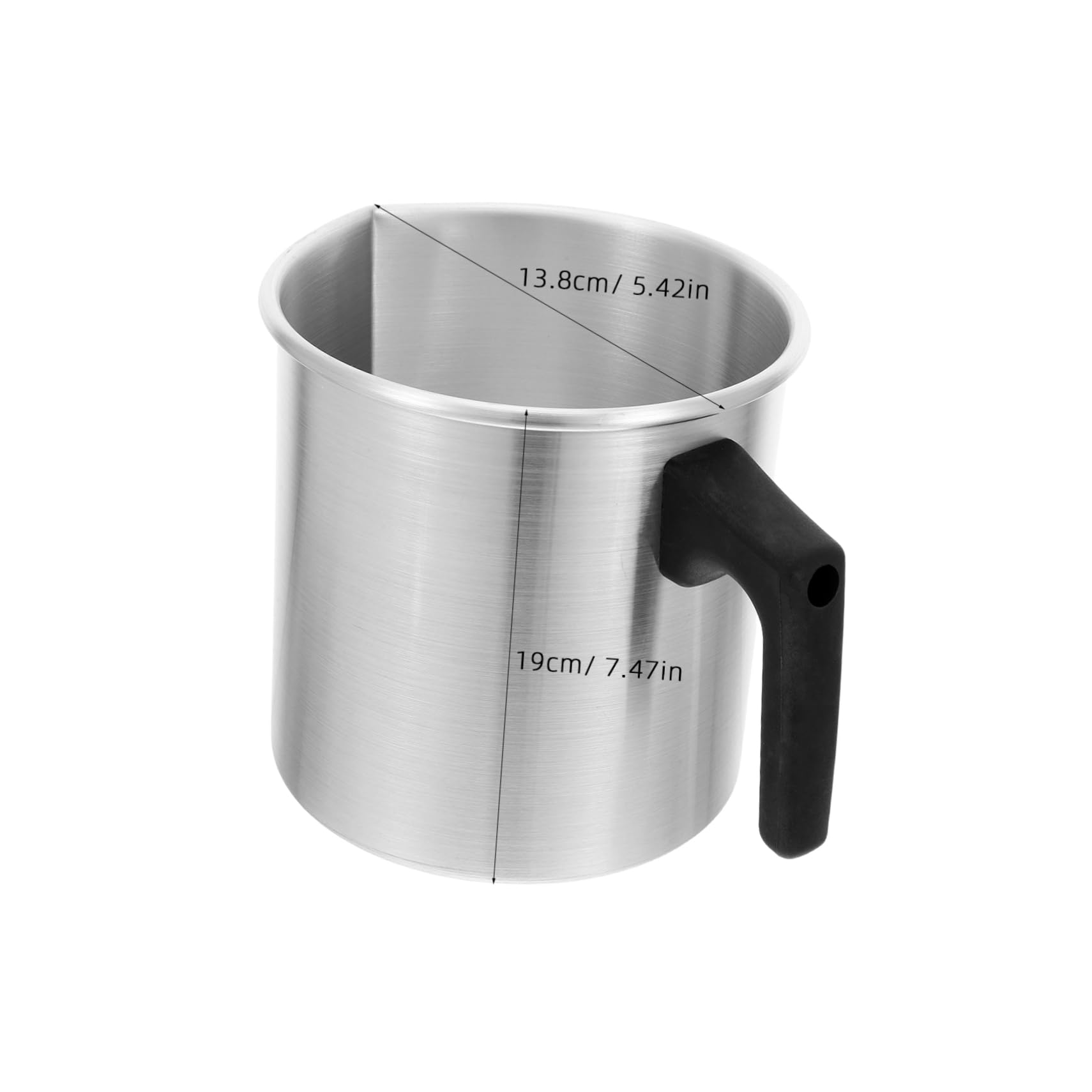 UTHCLO Kerzengießtopf 1, 8 L Aluminium mit Griff für Duftkerzen und Seife