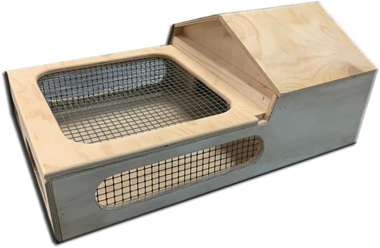Casetta teca terrario tartarugario casa per taratarughe tartaruga di terra rettili recinto recinzione gabbia trasportino 80x50x25h