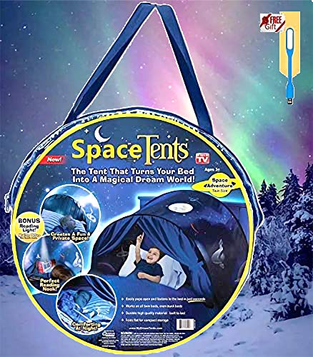 NiLeFo Tienda de campaña para niños PlayTentsPop Up BedtenCastles Regalo de cumpleaños Ropa de Cama decoración (Espacio)