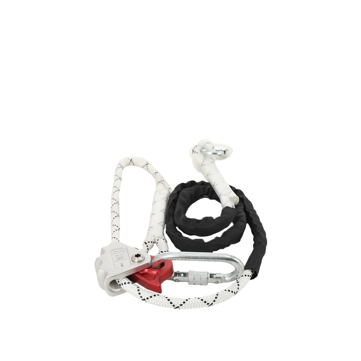 2M Corde de Sécurité Extérieure, Cordon Réglable Harnais de Sécurité avec Ajusteur de Mousqueton, Lanière Réglable Protection Contre les Chutes 13mm