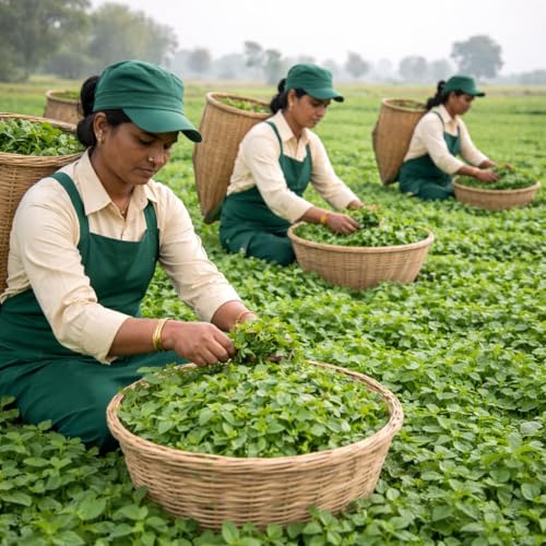 Image of Sancha Tea Boutique, Peppermint Herbal Tisane, 25 Pyramid Bags x Pack of 2, Caffeine Free Infusion with Real Peppermint Leaves, Traditionally Valued for Digestion & PCOS Support