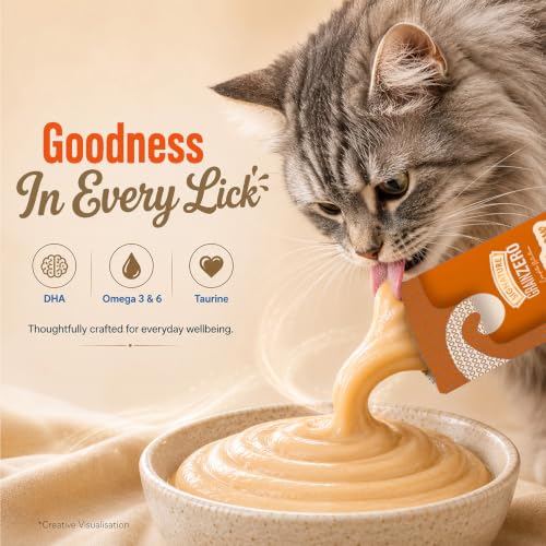 Image of Grain Zero Creamy Lickable Cat Treats Salmon, 360 Gm - 20 Sachet + 4 Free | Rich in Protein, Promotes Hydration, No Artificial Preservatives | Best for Training and Bonding |