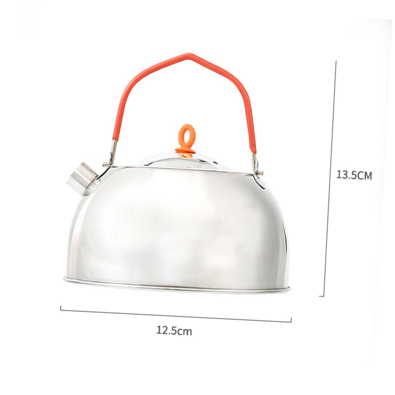 FOYTOKI Mini Camping Tea Kettle 0.6l Portable Outdoor Tea Pot for Hiking Stainless Steel Kettle