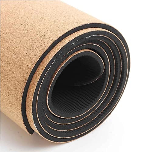 Tapis De Yoga En Liège Et Caoutchouc Naturel – 183x61x0,5 Cm, Antidérapant, Sans Odeur, écologique, Pour Fitness, Pilates, Méditation