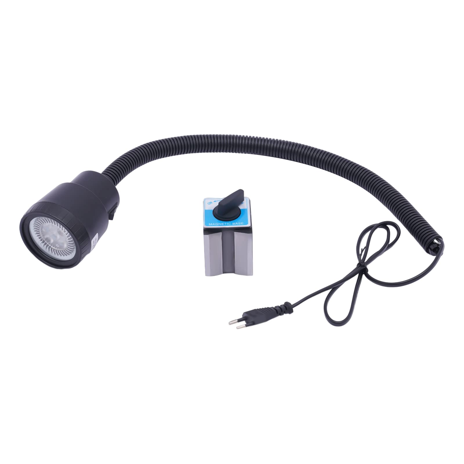 Lampa maszynowa CNC, 220 V, magnetyczna lampa LED, elastyczna lampa robocza z elastycznym ramieniem świetlnym i obrotem o 360°, do warsztatów mechanicznych