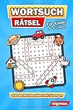  Wortsuchrätsel für Kinder ab 6 Jahren: 100 Buchstabenrätsel mit abwechslungsreichen Themen  Mit Lösungen  5 Schwierigkeitsstufen  nigmax Rätselbuch