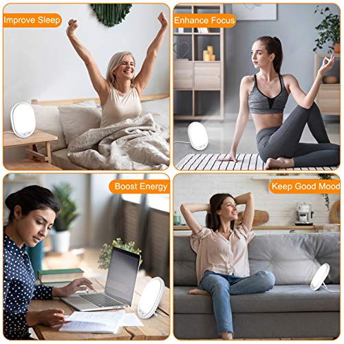 Tageslichtlampe 10000 Lux Lichttherapielampe gegen Depressionen, Lichttherapie lampe mit 3 Stufenhelligkeit und 4 Timer… - Image 7