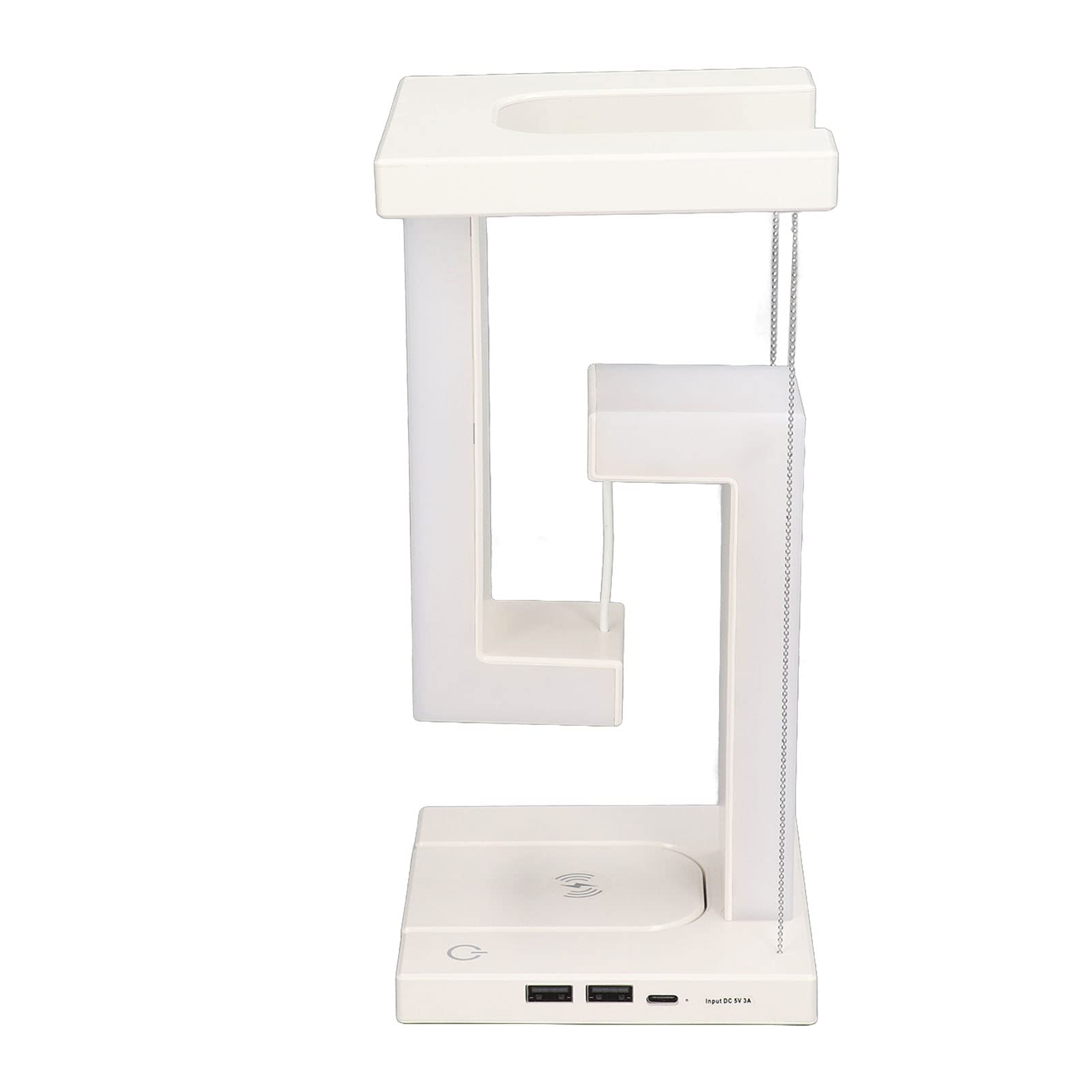 Fabater Lampada da Scrivania a Levitazione Magnetica, Luce Notturna a LED con Controllo Touch e Caricabatterie Wireless, Lampada da Comodino, Lampada da Comodino con Equilibrio Creativo