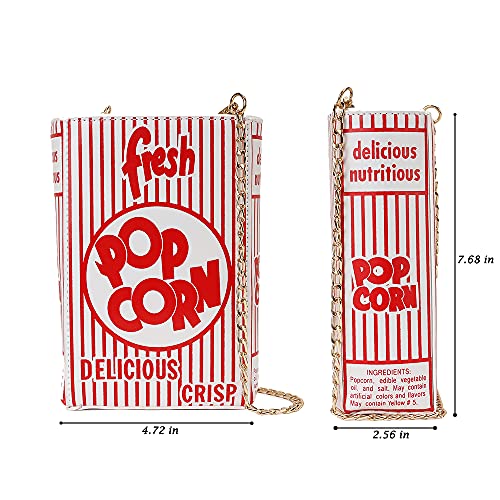 novelty fashion women crossbody bag popcorn box style clutch bag for girl handbag shoulder bag purse