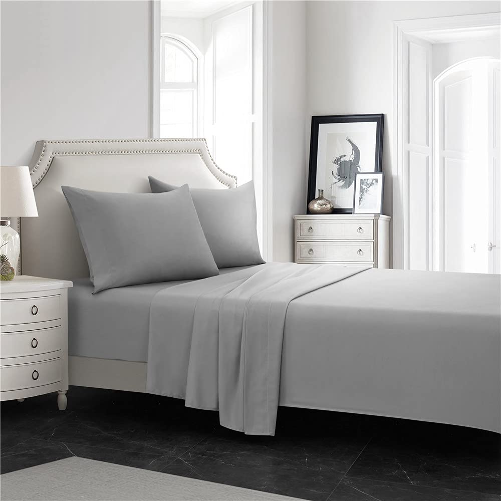 Homii Queen Size Grey Bed Sheets - Ultra Soft Fade Resistant Deep 16 Pockets Hotel Comfort U S