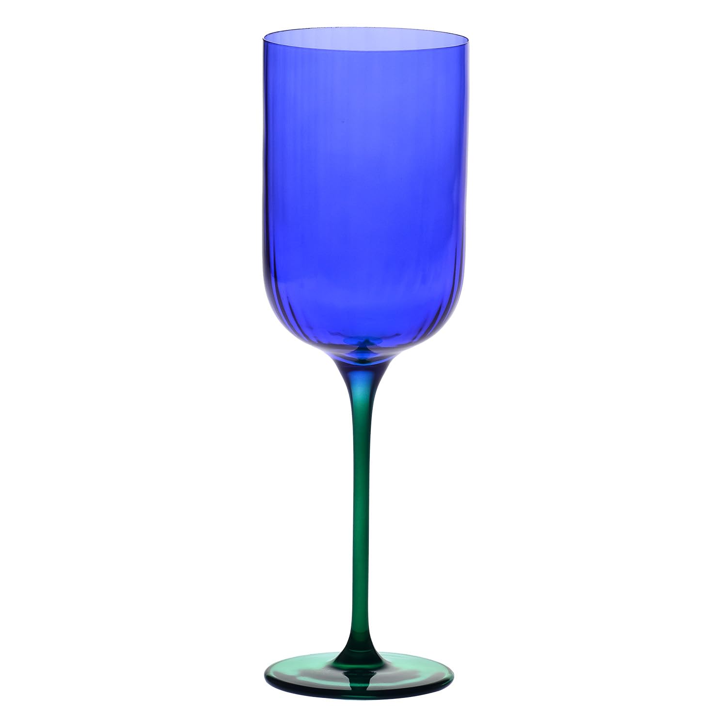 Bicchieri da vino 350 ml – set da 4 pezzi – Collezione Aurora – Realizzati a mano e colorati – Vetro di cristallo – Eleganti e moderni – Ideali come regalo