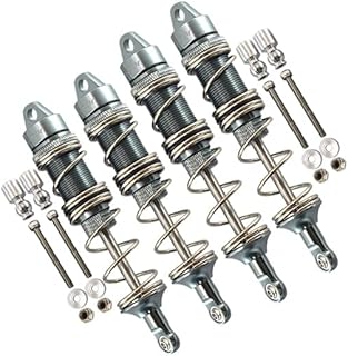 GPM for Arrma 1:8 KRATON 6S / KRATON 6S V5 / Notorious 6S V5 Upgrade Parts Aluminum Front 115mm & Rear 135mm Double Section Spring Dampers - Gray Silver