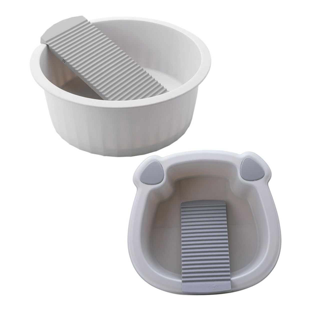 Lavabo portátil de PP con tabla de lavar ropa a mano pack de 2 para dormitorios