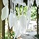 EasyBravo Große Boho Traumfänger Weiße Feder Makramee Wandbehang Vintage Hochzeit Hauptdekorationen 40cm Kreis 115cm lang