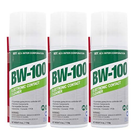 BW-100 Non-Flammable Electronic Contact Cleaner Aerosol Spray - Safely Cleans Joycons, Computers, PCB and More - Removes dust, Dirt and contaminants on Contact-Quick Dry | 4oz/114g | Pack of 3
