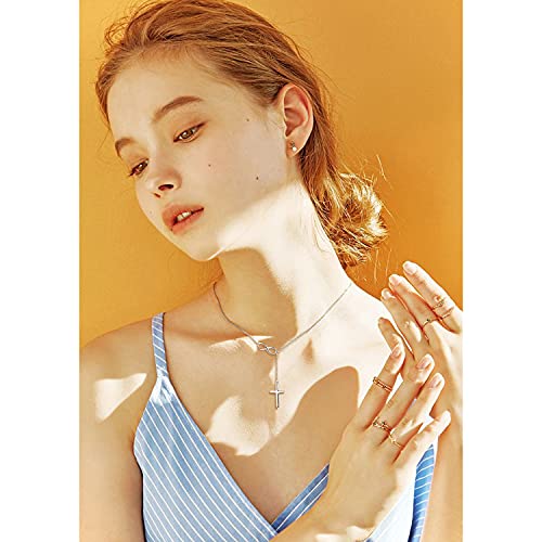 925 Sterling Silver Cross Style Pendant Religious Necklace2