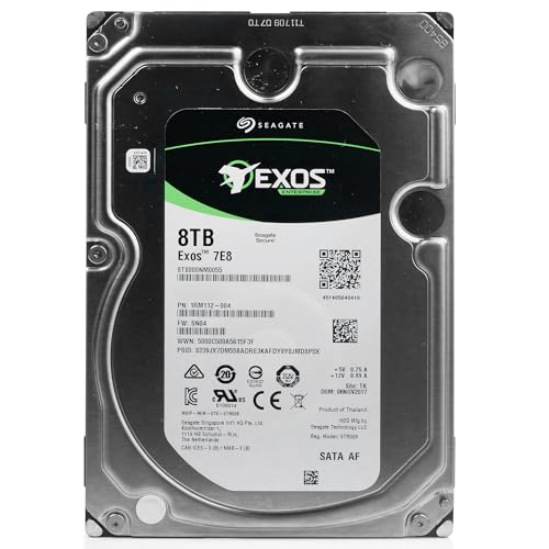 Image of Seagate Exos 7E8 8TB 512e SATA 256MB Cache 3.5-Inch Enterprise Hard Drive (ST8000NM0055) (Renewed)