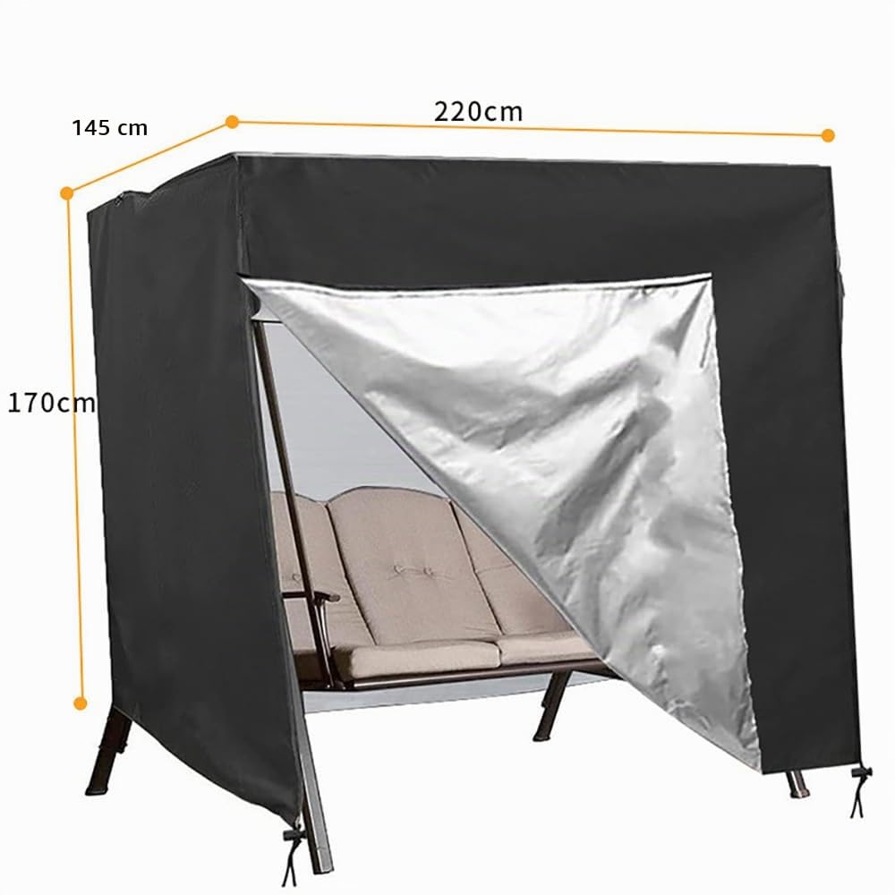 pour Housse Balancelle Jardin 3-4 Places,pour Housse de Balancelle 3 Places, Protection Solaire pour Balançoire de Jardin,220x145x170 cm,Tissu Oxford 420D,pour Balancelle de Jardin,Hamac
