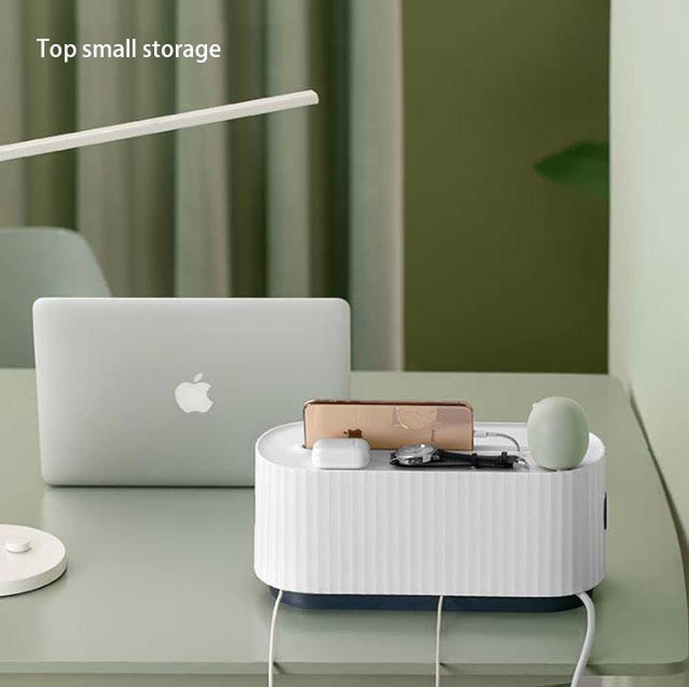 Scatola Organizzatrice Cavi In Bambù E ABS - Con Fori Per Aria, Per Nascondere Ciabatte E Cavi - Foto 5