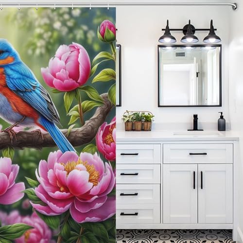 Rideau de douche oiseau mignon en polyester de qualité supérieure durable