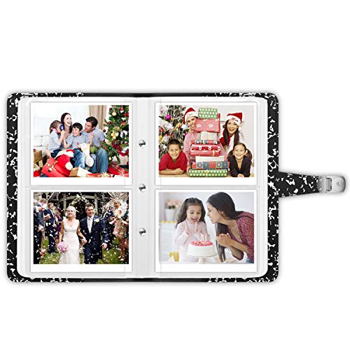 Fintie Wallet Photo Album for Fujifilm Instax Wide 300, Polaroid OneStep 2-64 Pockets (Snap Fastener) Album, Compatible with Polaroid POP, Originals 600 Camera 3.5x4.5 Inch Film (Composition Book)