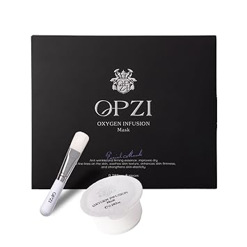 Oxygen Infusion Mask Deep Hydrating Foaming Face Mask with Collagen, Retinol & Peptides, Anti-Aging & Pore Cleansing, 8 Single-Use Treatments 1Box