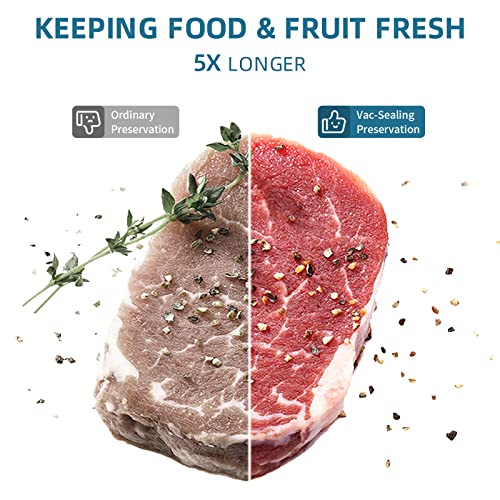 Sous Vide Bags 24Pcs,Finway Electric Vacuum Sealer Machine & Reusable Vacuum Zipper Bags For Cooking And Food Storage,Sous Vide Vacuum Sealer With 10 Vacuum Zipper Bags,2 Cooking Clips & 5 Zip Clips #TOP2