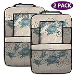 【Fácil de instalar】 Simplemente cuelgue del reposacabezas con 3 correas de hebilla ajustables para adaptarse a todos los reposacabezas; Diseño de correas mágicas a los lados, puede arreglarlo en cualquier lugar que se pueda unir.