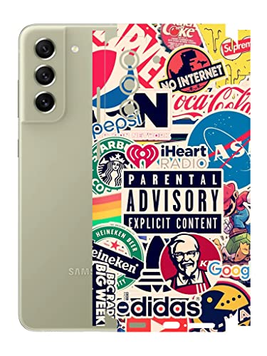 Image of AtOdds - Compatible for Samsung Galaxy S21 FE (5G) Mobile Back Skin Film Wrap (Coverage - Back+Camera+Sides) (Explicit Graffiti)