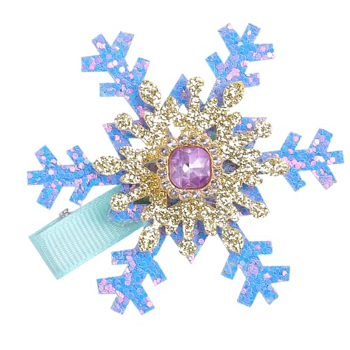 Elegante horquilla de cristal con forma de copo de nieve Balletcore sombreros paquetes clip elegante brillo pelo clip foto accesorios