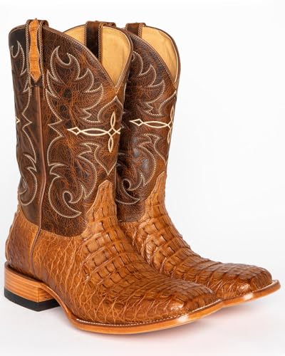 Cody James Men's Burnished Caiman Exotic Boot Broad Square Toe - Bbme0252