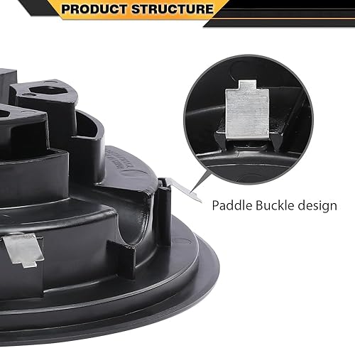 Miniatura 5 de Juego de 4 fundas para ruedas de carrito de golf, color negro, compatibles con EZGO, Club Car y Yamaha, con ruedas de acero estándar de 18 x 8.5-8