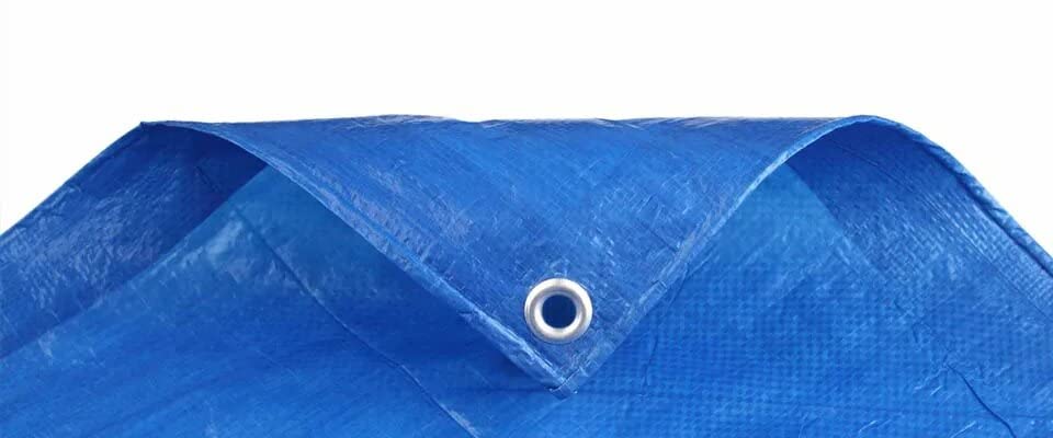 Image of Tarpaulin Sheet Waterproof Tirpal Heavy Duty 110 GSM (30 x 30 Feet) Multipurpose Plastic Cover Tharpai for Truck, Home Roof, Rain (Blue)