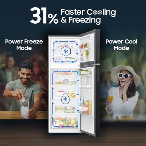 Samsung 396 L, 3 Star, Convertible 5-in-1, Digital Inverter, Frost Free Double Door, Bespoke AI WiFi Refrigerator (RT41HG6A23B1HL, Black DOI, 2026 Model) 10