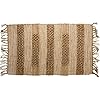 Primitives by kathy cream striped jute fringe bohemian decorative area rug  urban country home decor