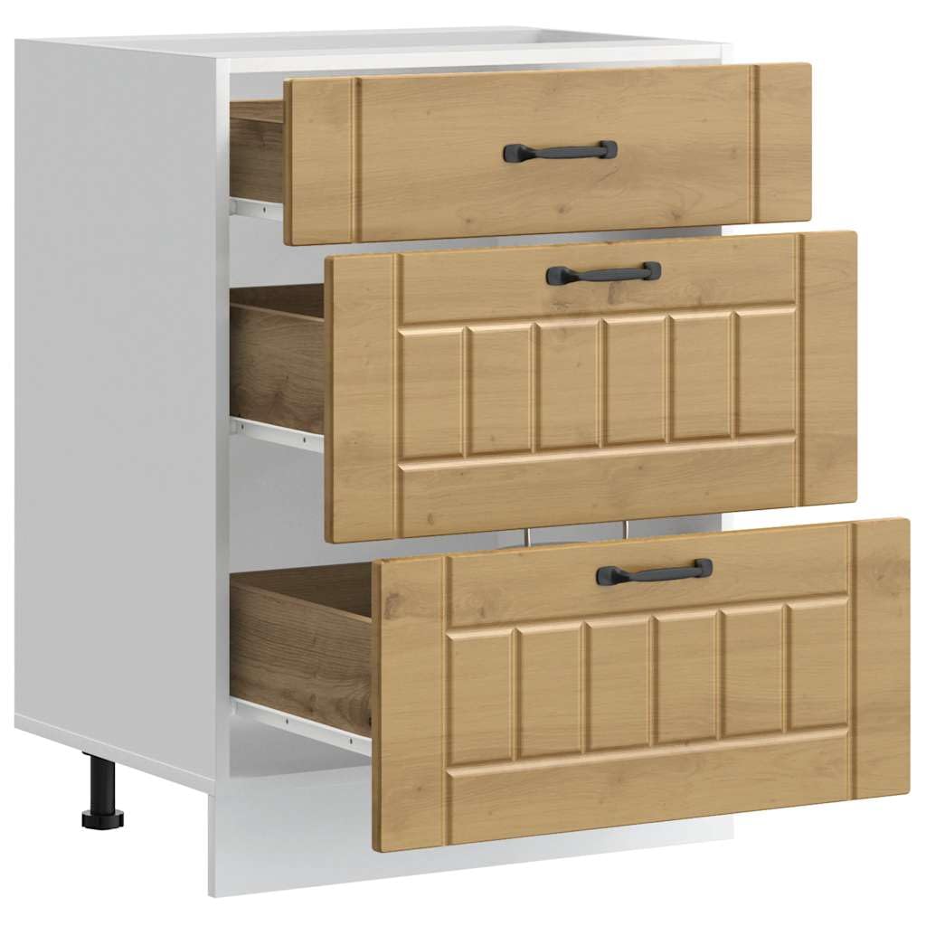 vidaXL Mueble bajo de Cocina Lucca Roble Artesanal