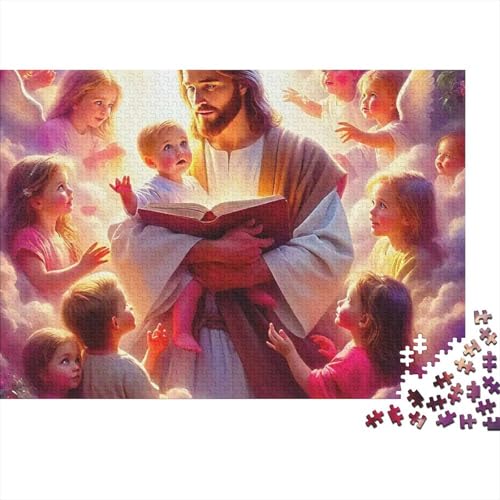 Rompecabezas de Jesús para adultos: juego educativo religioso de 1000 piezas y 38x26cm