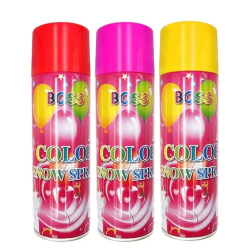 Image of PoPo Toys Holi BOSS Colour Snow Spray Combo| Large | Assorted Vibrant Colors | 2 Different Color | Eco - Friendly | Combo of 2 | 750ML + 750ML | (Boss - 750 Combo 1)