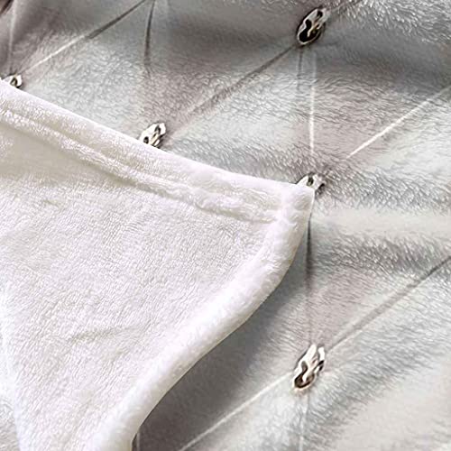 Couverture polaire en flanelle microfibre 130x150cm impression 3d blanche