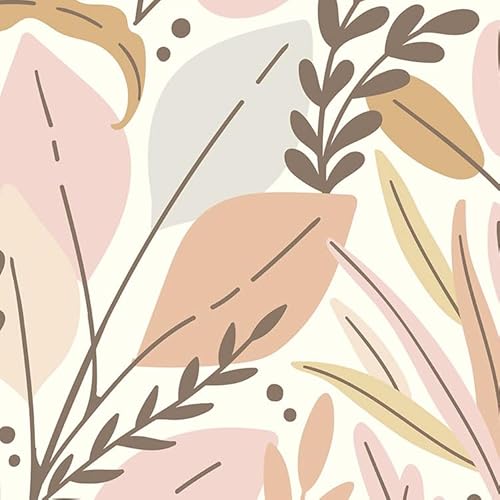 Komar Vlies Fototapete Twigs - Blätter, Wohnzimmer, Schlafzimmer, Dekoration, Tapete, Größe: 200 x 280 cm (Breite x Höhe) - 4 Bahnen - Bahnbreite 50 cm