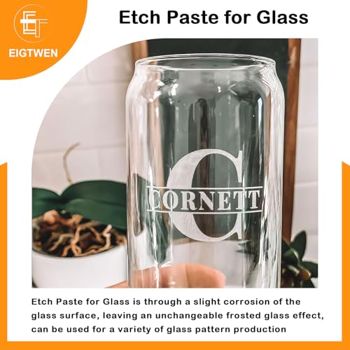 300g Etch paste for Glass,Etch Paste Can be Used on a Variety of Surfaces,Including Glass,Ceramic,Metal, and More.It is Perfect for Creating Vustom Designs and Patterns on Your Favorite Items