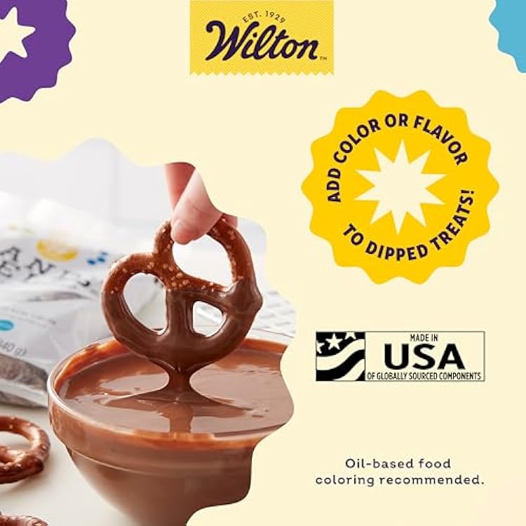 Wilton Light Cocoa and Bright White Candy Melts Candy Set, Vanilla & Chocolate Candy Melts, 12 Oz, Pack of 4